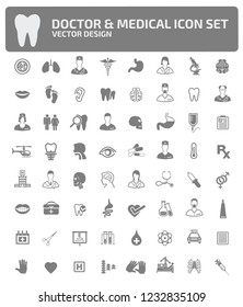 Doctor and medical vector icon set