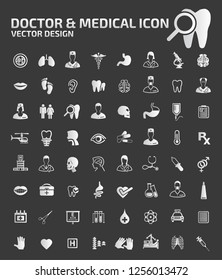 Doctor and medical vector icon set