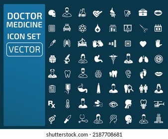 Design des Arztes und des medizinischen Vektorsymbol