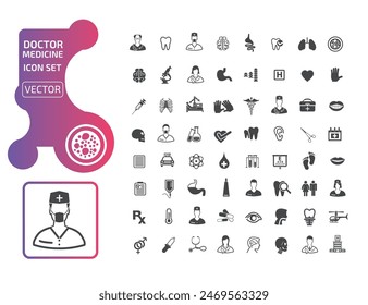 Doctor And Medical Vector Icon Set