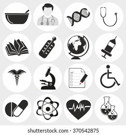 Doctor with Medical vector icons