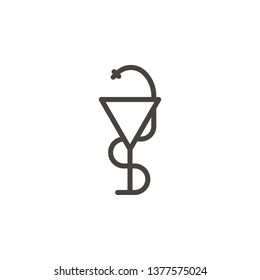 Doctor, medicine, snake vector icon. Element of medicine for mobile concept and web apps illustration. Thin line icon for website design and development. Vector icon