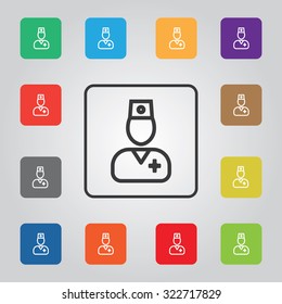 Doctor minimal vector icon