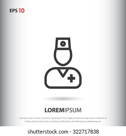 Doctor minimal vector icon