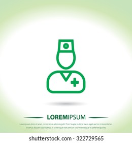 Doctor minimal vector icon