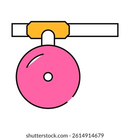 doctor mirror line icon vector. doctor mirror sign. isolated symbol illustration
