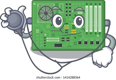 Doctor motherboard isolated with in the characater