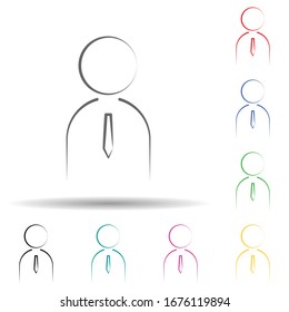 Doctor multi color set icon. Simple thin line, outline vector of fitness icons for ui and ux, website or mobile application