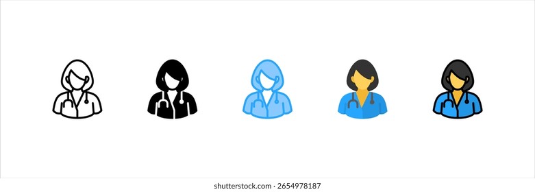 Doctor Multi Style Icon Set