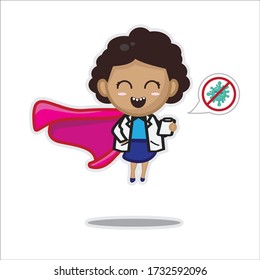 Doctor Nurse character anti covid19 fight corona virus