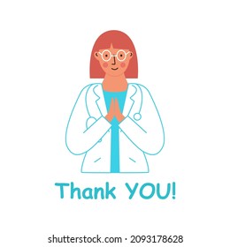 Doctor or nurse communications in medical center and hospital. Medical care call center. Corporate sticker pack for medical center and hospital for messenger communication. Vector illustration.