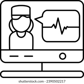 Doctora Enfermera Computadora Teléfono móvil de consulta remota Stethoscope Vídeo Llamada Registros de estado Telesalud Salud Digital