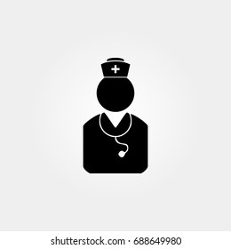 doctor, nurse icon. vector sign symbol on white background