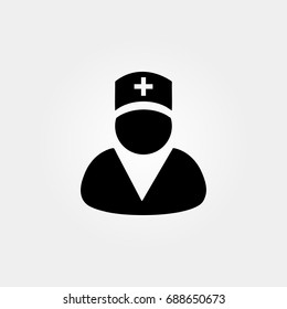 doctor, nurse icon. vector sign symbol on white background