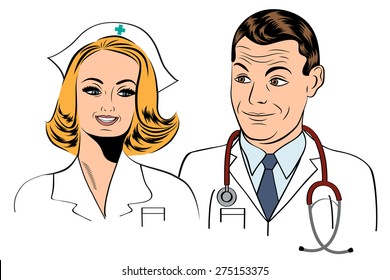 Doctor Nurse Illustration Vector Format Stock Vector (Royalty Free ...