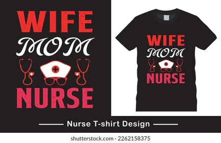 doctor or nurse t-shirt. Nursing, doctor, practitioner, nurse practitioner t shirt design template,