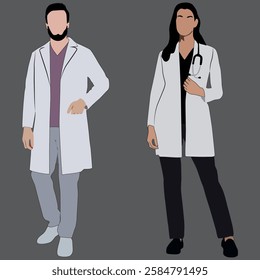 doctor and nurse in uniform doctor, people, stethoscope, woman, medical, health, 