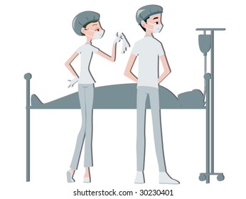 Doctor and Nurse - Vector