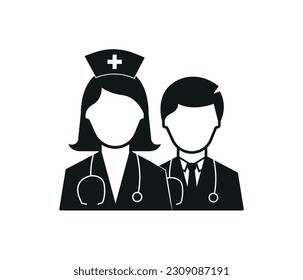 doctor and nurse vector design. health concept.
