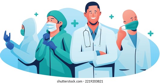 Doctor and Nurses Hospital Medical Team