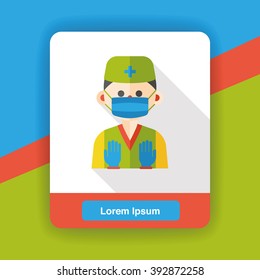 doctor occupation character flat icon