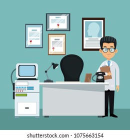 Doctor at office