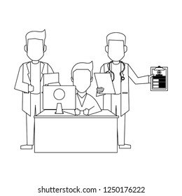 doctor office concept black and white doctor office concept black and white