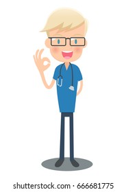 Doctor with an OK sign