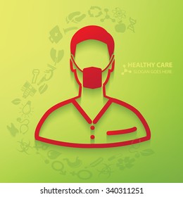Doctor on clean background,clean vector