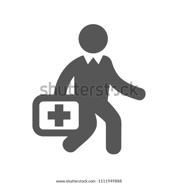 Doctor On Duty Icon Stock Vector (Royalty Free) 1111949888