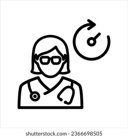 Doctor on duty vector icon