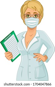 Doctor on a white background