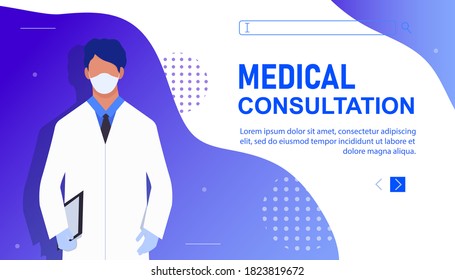 Doctor online concept with character. Can be used for web banner, infographic, hero images. Flat design, vector stock illustration. Online medical. Online diagnostics and pharmacy. Doctors website.
