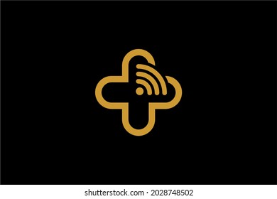 Doctor online virtual services logo design vector. Consultation to doctors via digital remote illustration symbol. Telemedicine service vector logo.