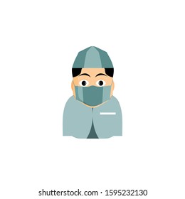 Doctor operation icon face vector illustration