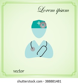 doctor, ophthalmologist, vector ,icon