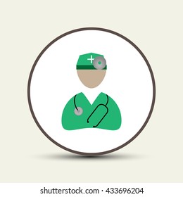 doctor, ophthalmologist, vector ,icon