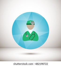 doctor, ophthalmologist, vector ,icon