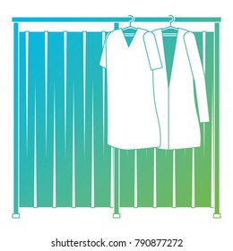 doctor and patient coats hanging icon