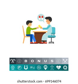 Doctor and Patient Icon