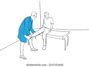 Doctor And Patient Physiotherapy Vector Art