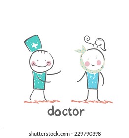 Doctor and patient with the tooth