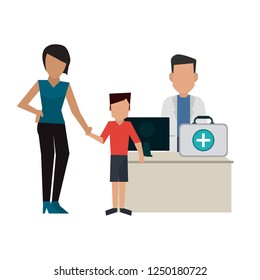 Doctor and patients