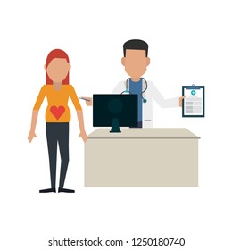 Doctor and patients