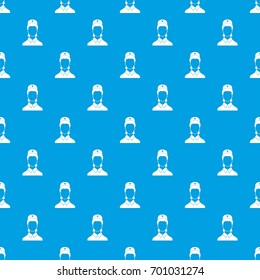 Doctor pattern repeat seamless in blue color for any design. Vector geometric illustration