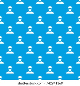 Doctor pattern repeat seamless in blue color for any design. Vector geometric illustration