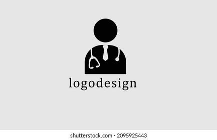 Doctor People flat icon vector logo design