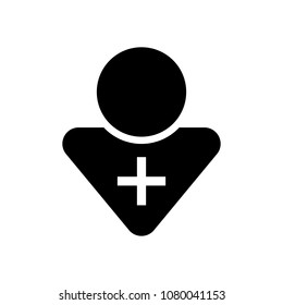 doctor, person with medical cross