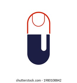 Doctor pharmacy medical healthcare clinic capsule logo hospital business company sign and symbols.