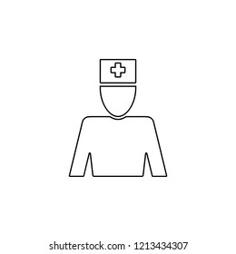 doctor, physician, doc, medico icon. Simple outline vector of medicine set for UI and UX, website or mobile application